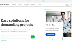 Name.com is a website to register your domain name